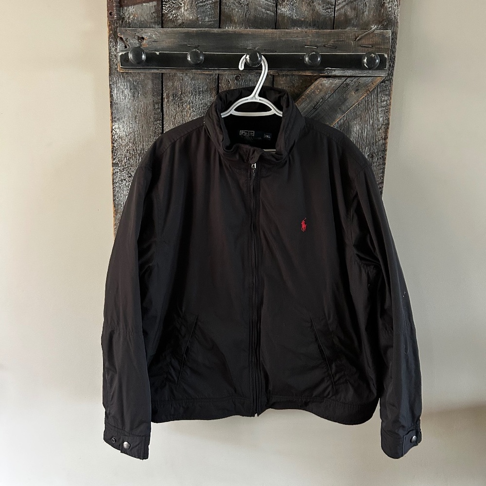 Men's Polo Ralph Lauren Lined Jacket w/Full Zipper Jacket with Hideaway Hood